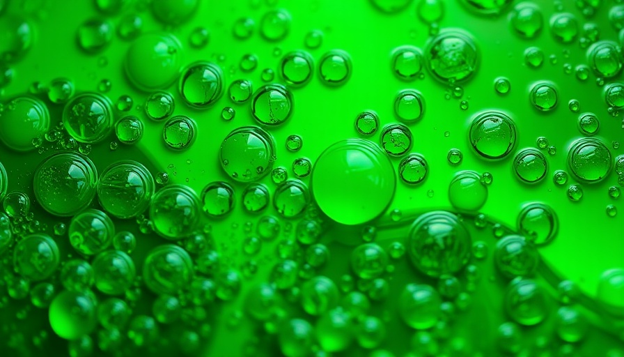Vibrant green droplets in oil showcasing fluid dynamics; Are Carboxymethylcellulose, Polysorbate 80 Safe?