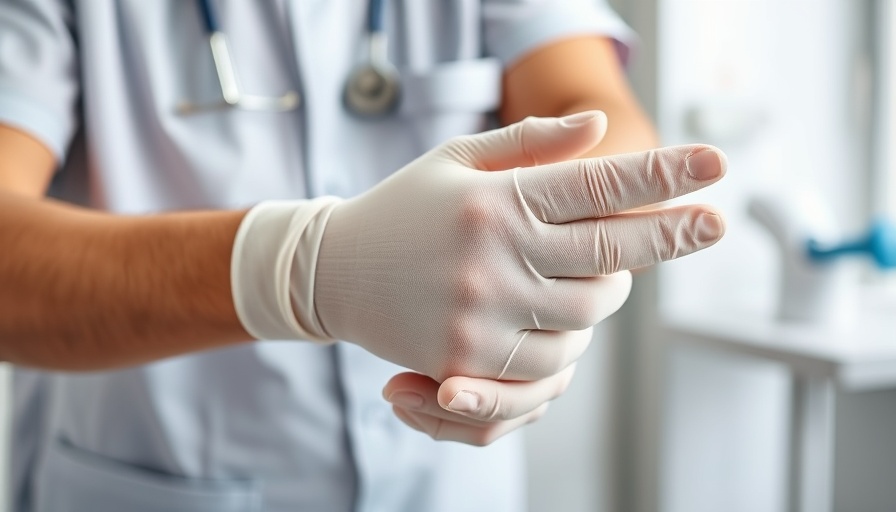 Healthcare professional wrapping hand, demonstrating smart wound patch application.
