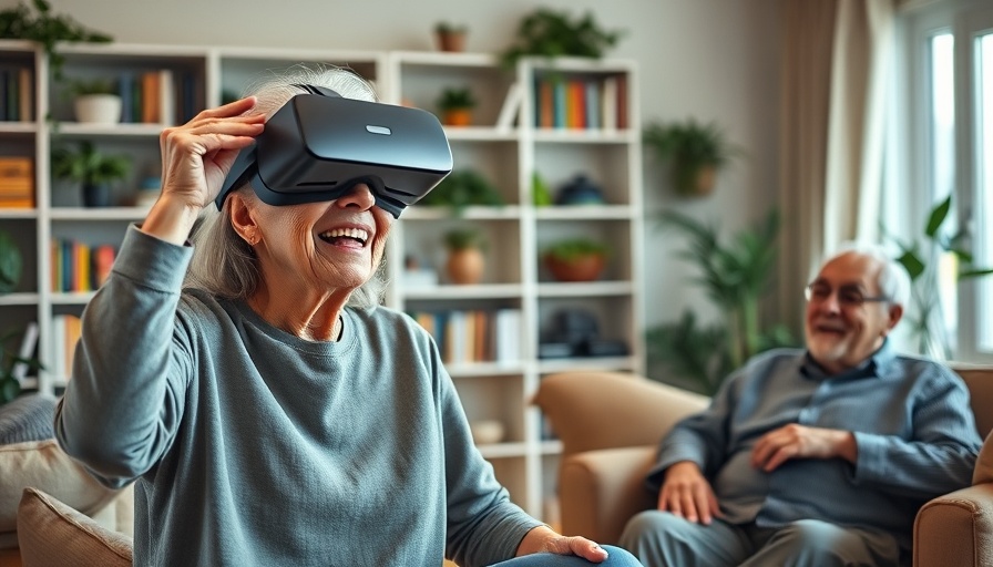 Older woman using VR for exercise, slow Alzheimer's risk.