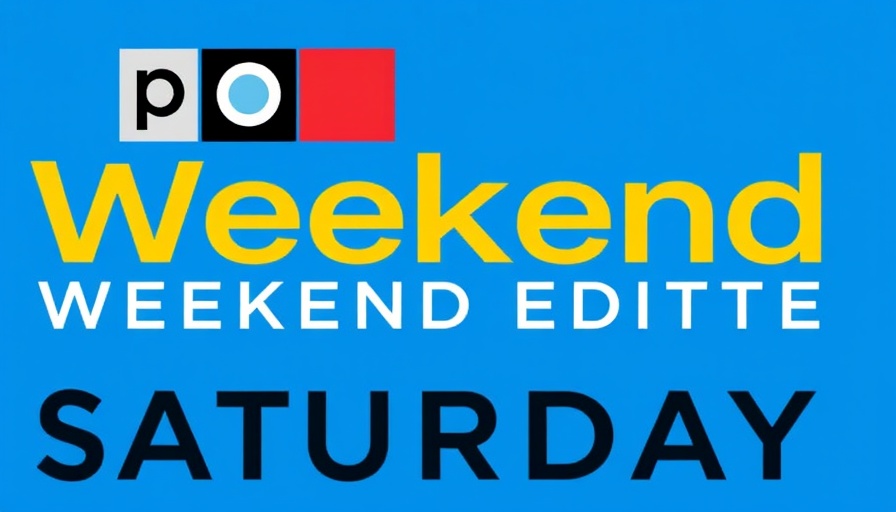 NPR Weekend Edition Saturday bold logo on blue background