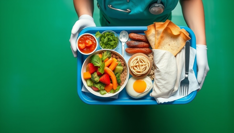 Hospital menu changes promoting health benefits with a nutritious meal.