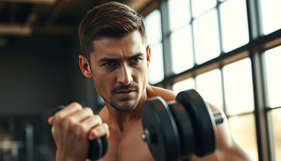 Build Muscle Without the B.S.: Man lifting dumbbell in gym