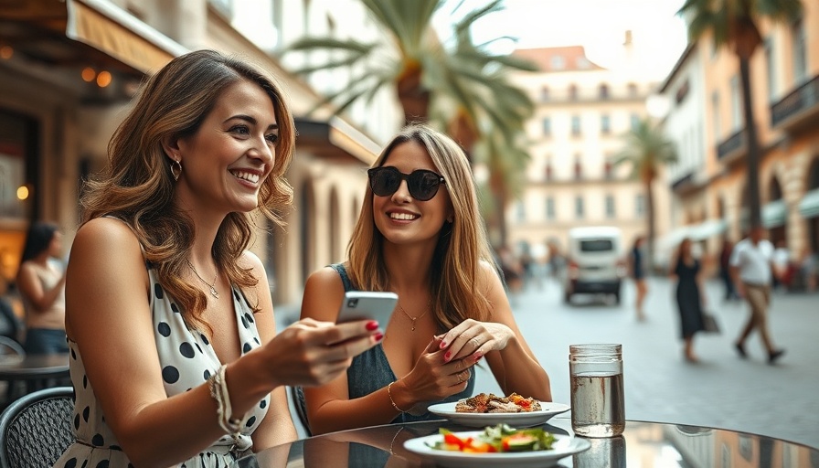 Stylish woman using card reader at outdoor café, points and miles valuations.