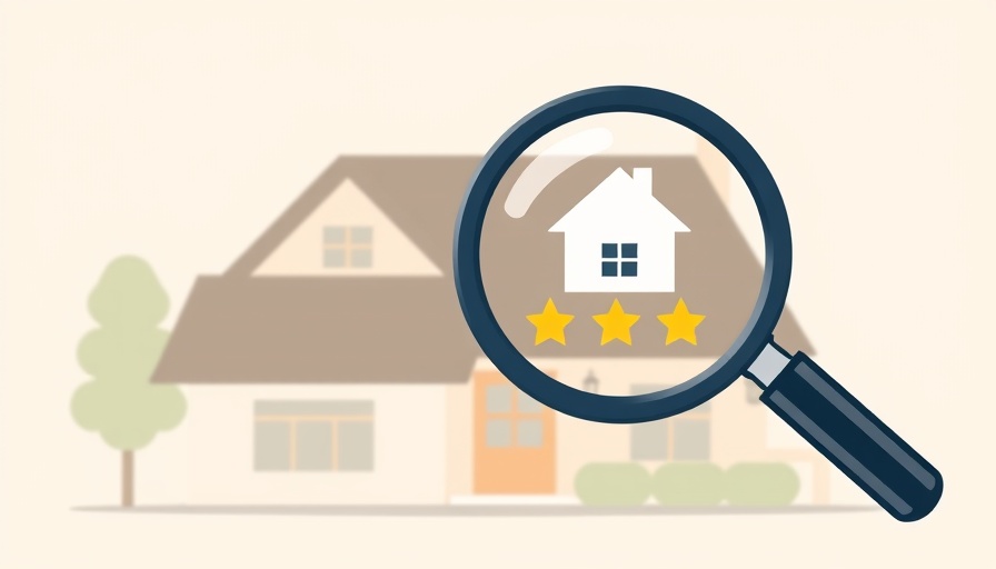 Mortgage Rates Today infographic with house icon and magnifying glass.