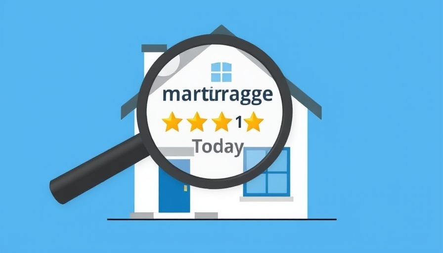 Graphic of 'Mortgage Rates Today' with house and magnifying glass.