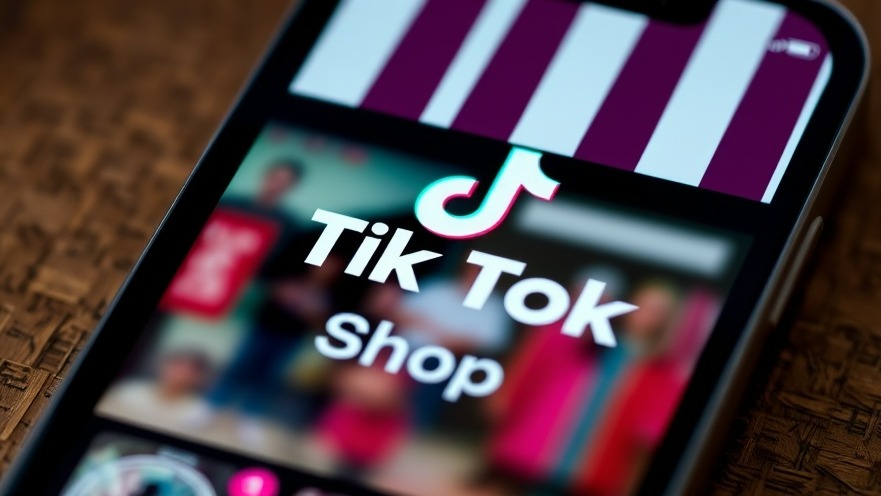 Close-up of smartphone displaying TikTok Shop, highlighting TikTok marketing trends.