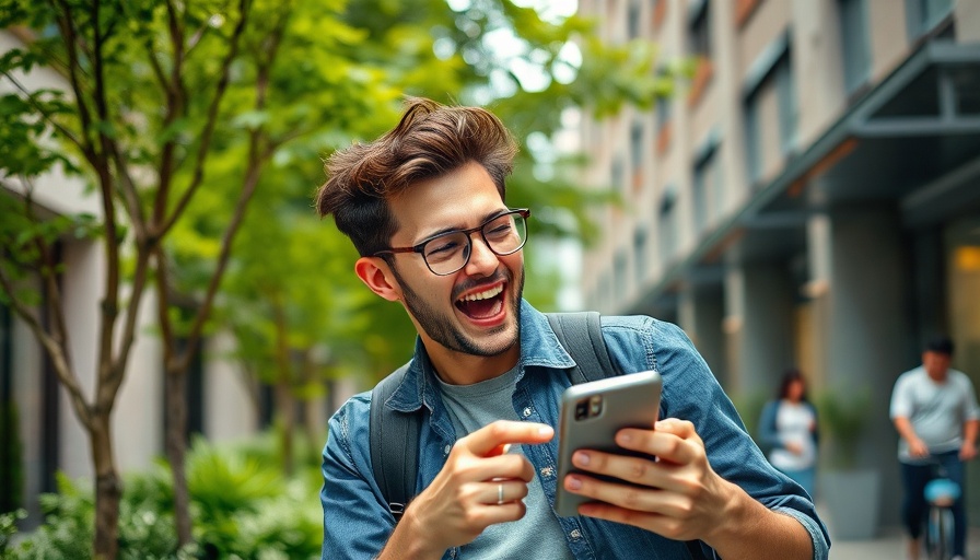 Young man looks excited about Solana under $300 outdoors.