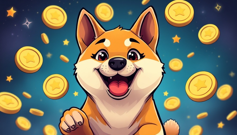 Shiba Inu and meme coins in a cosmic cartoon setting about SEC Cryptocurrency Meme Coins.