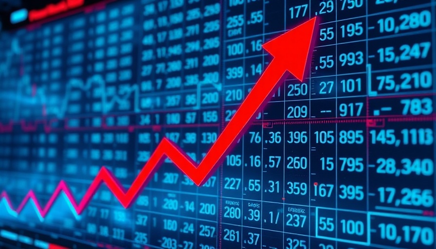 Financial chart with downward trend and red arrow; Bitcoin Heading Toward $73K.