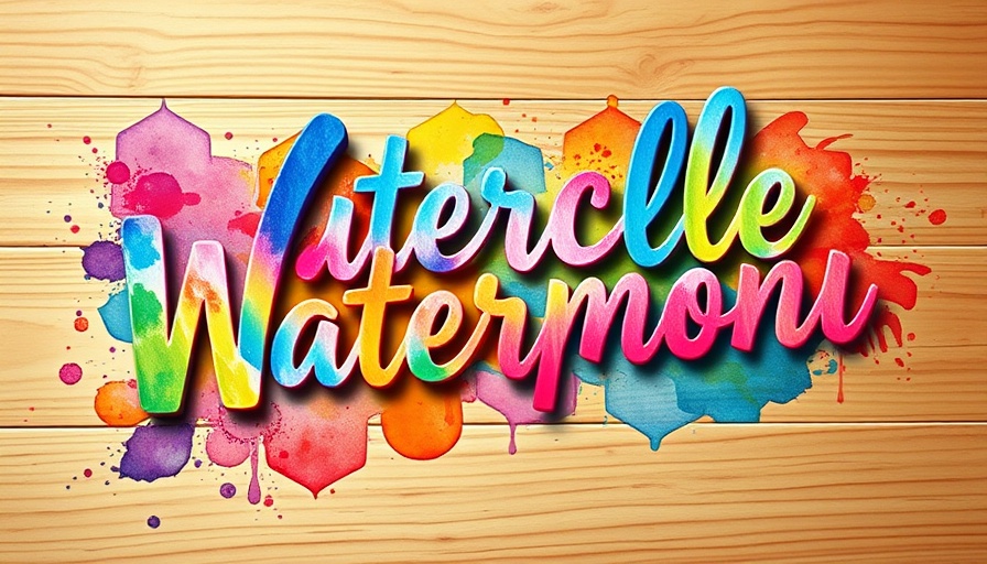 Colorful watercolor typography art, AI detection in cover letters background