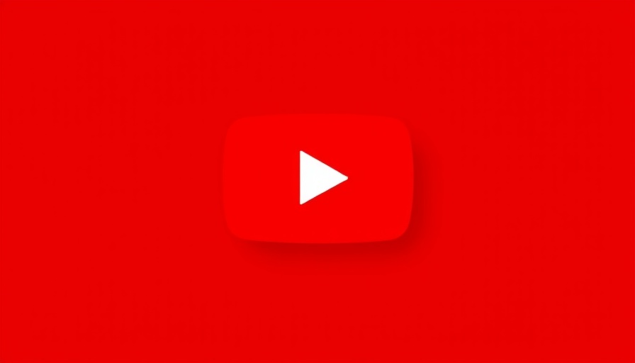 Bold red YouTube logo with play button symbol