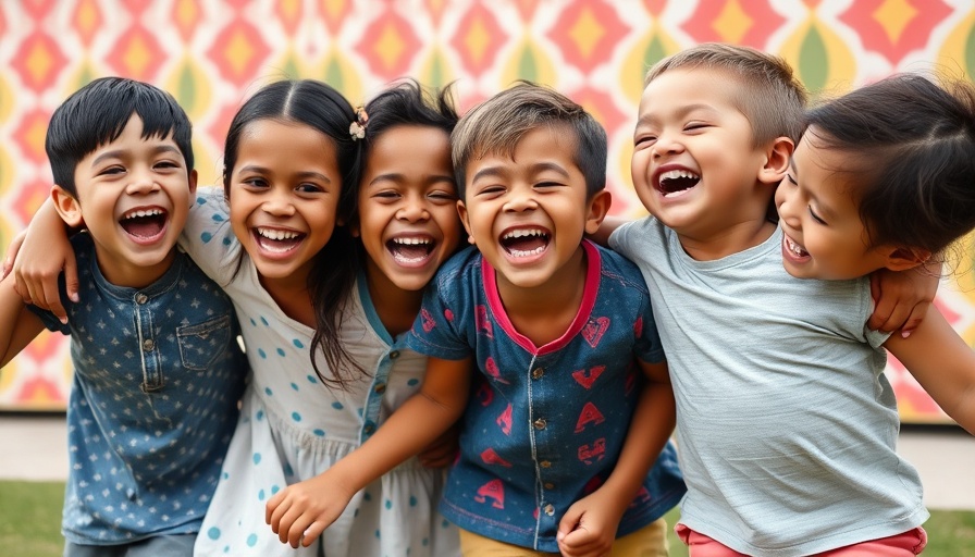 Happy children playing together, promoting World Mental Health Day Webinar.