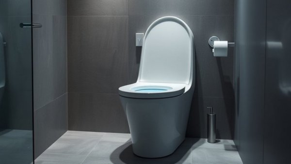Modern Kohler smart toilet in a sleek bathroom, highlighting privacy issues.