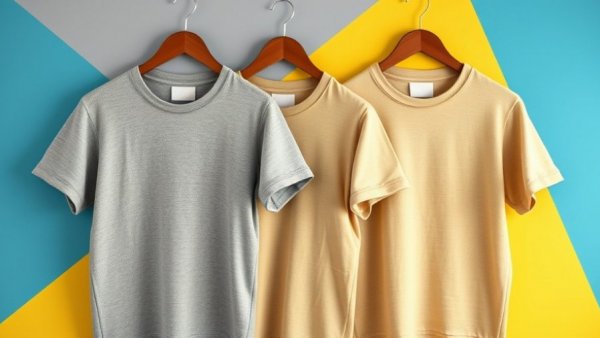 Merino wool t-shirts with geometric background.