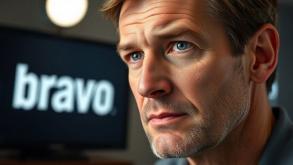 Close-up of a man next to Bravo logo relating to Todd Nepola defamation lawsuit.