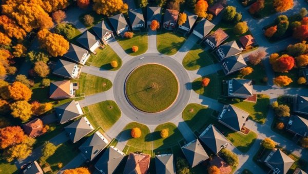 Aerial view of Texas neighborhood illustrating MUD in real estate.