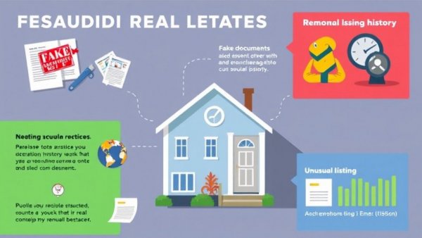 Infographic on wire fraud in real estate transactions with warning signs.