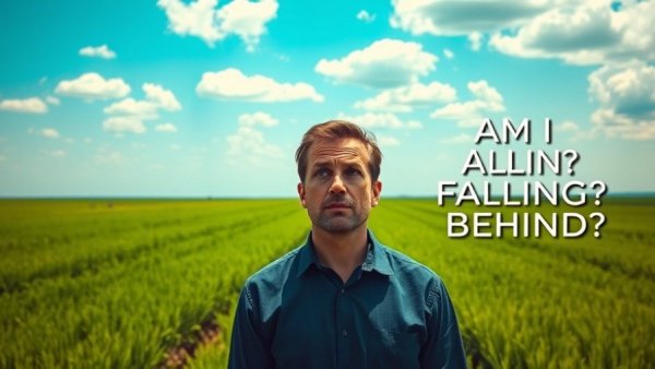 Land investing comparison trap concept, man pondering investment choices.