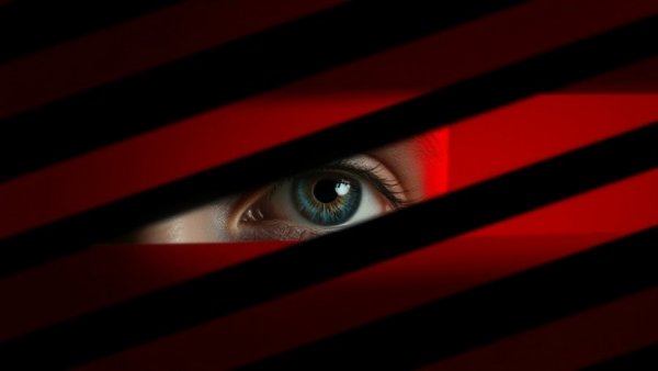 Abstract image illustrating government spyware attack concept with symbolic eye.