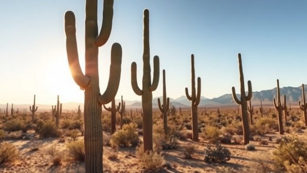 Arizona desert landscape with cacti, ideal for Moving to Arizona.