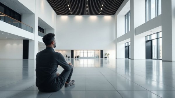 Spacious modern interior in Macon venue for news report.