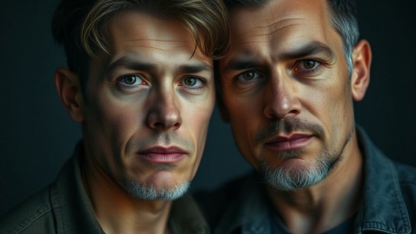 Celebrity news: close-up portrait of two individuals.