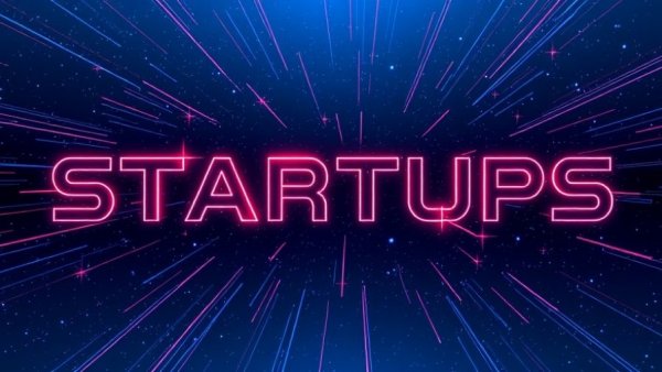 Futuristic illustration of startups with shooting stars.