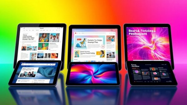 Colorful array of best tablets 2026 with diverse displays.