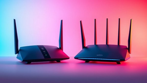 Modern Wi-Fi routers against gradient backdrop, Best Wi-Fi Routers of 2026.