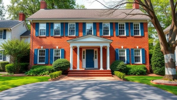 Elegant red brick house in safest areas of Washington D.C.