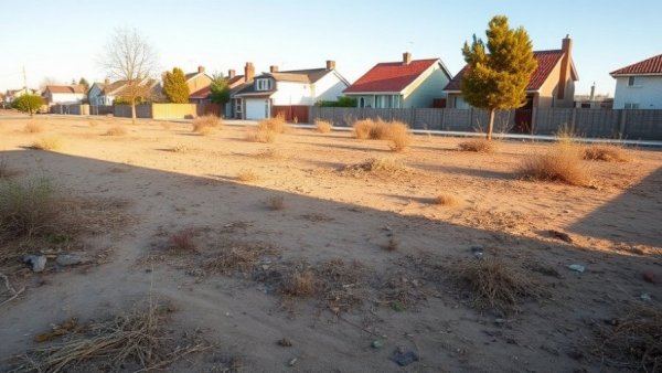 Empty lot in Macon neighborhood under bright daylight, Macon news