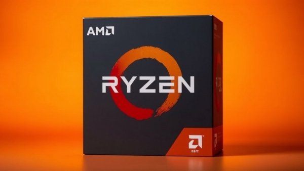 AMD Ryzen 7 9850X3D CPU packaging on a vibrant gradient background.
