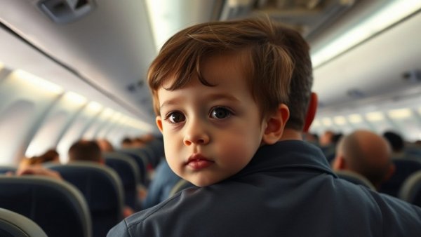 5-year-old Liam Ramos on an airplane post-ICE release