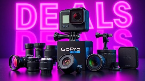 GoPro HERO13 Black Bundle showcased with vibrant DEALS background.