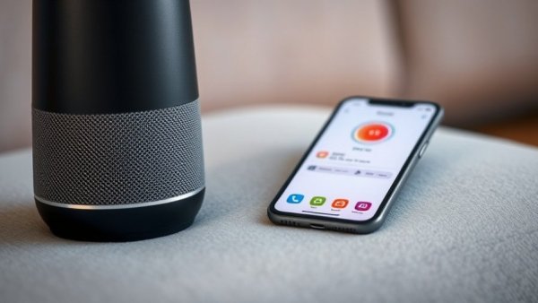 Smart speaker and smartphone for smart home energy management.