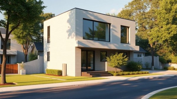 Modern house exterior showcasing a sleek design, avoiding exterior trends.