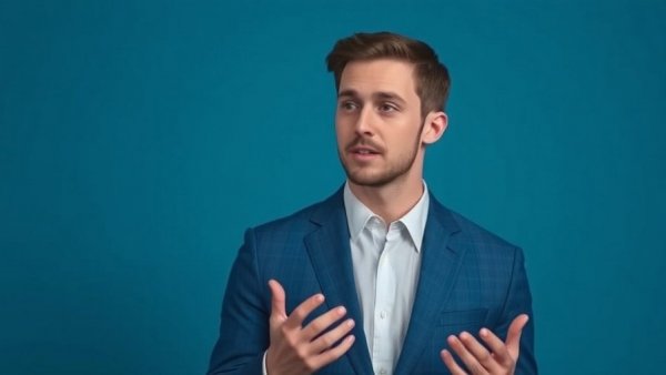 OpenAI funding discussion with young man in blue suit.