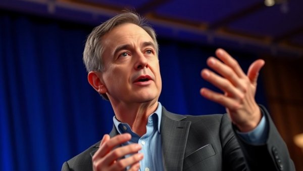 Expert discussing regulation of prediction markets on stage.