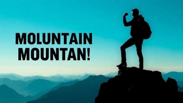 Silhouetted man on mountain peak for land investing strategies theme.