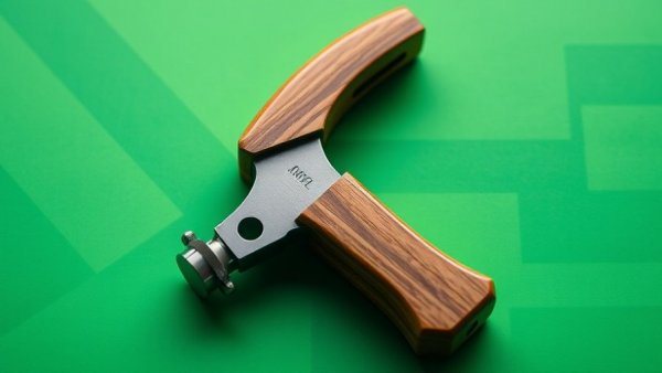 Modern desk-mounted clamp with a wooden handle design.