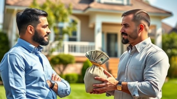 Confident financial advisors discussing real estate investing strategies.