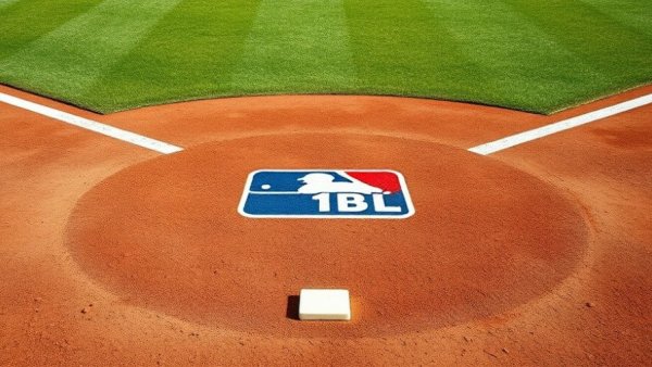 MLB logo on home plate relating to Polymarket baseball prediction market.