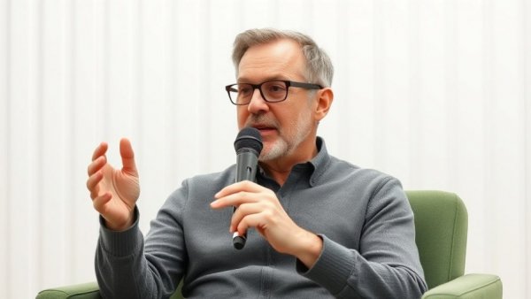 Man with glasses speaking into a microphone about Pentagon Anthropic lawsuit.