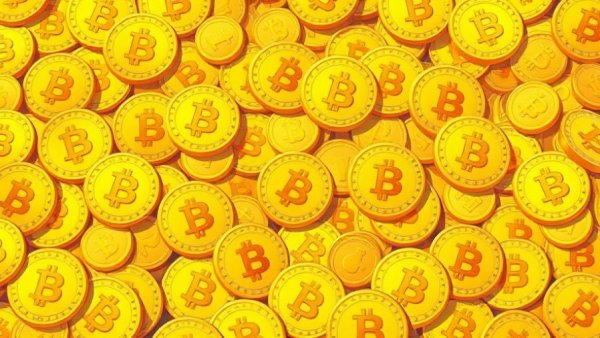 Golden Bitcoin symbols scattered symbolizing DeFi platform Drift hack
