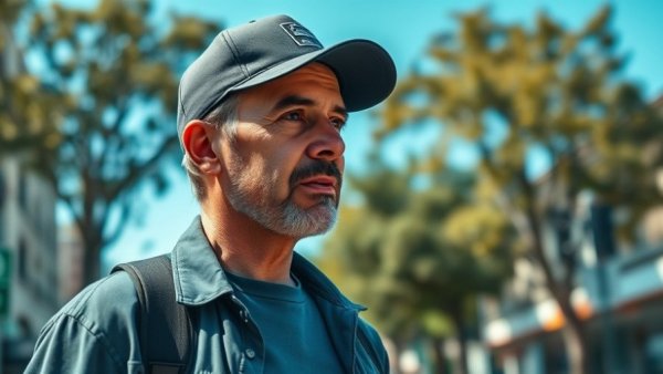 Focused man outdoors discussing workout challenge