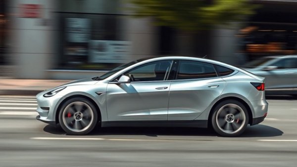 Tesla robotaxi service vehicle on the road