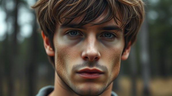 Close-up image of a man with short hair and a neutral expression.