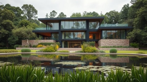 Modern luxurious house with garden offering a luxe edge.
