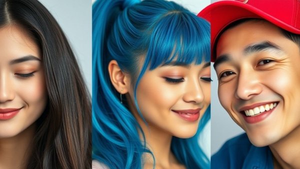 Collage showcasing diverse individuals with unique styles, celebrity news focus.