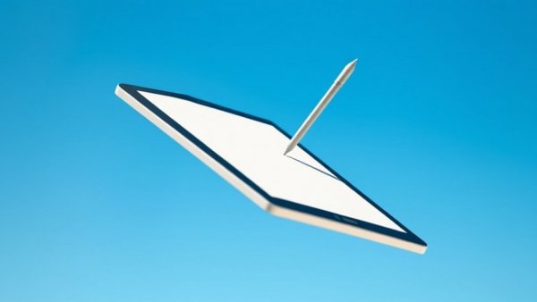 Sleek reMarkable Paper Pure tablet with stylus against blue sky.